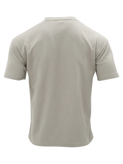 Men's Full Size Round Neck Tee and Shorts Set Plus Size