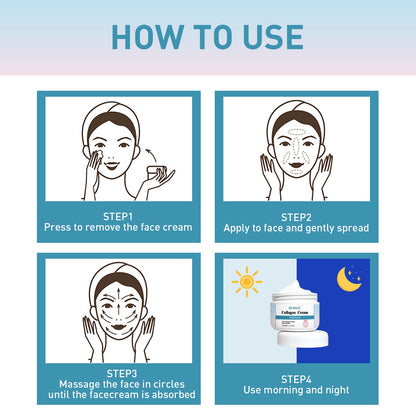 OUHOE Collagen Anti-Wrinkle Cream, Moisturizes Tightens Tender Skin And Anti-aging Face Cream