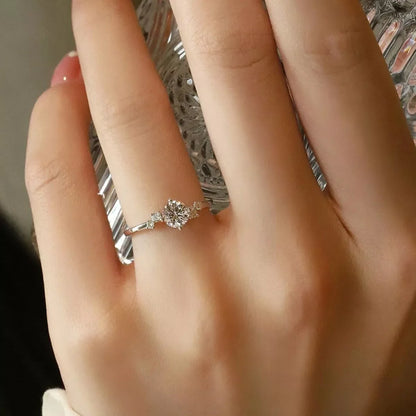 1 Carat Moissanite 925 Sterling Silver Ring