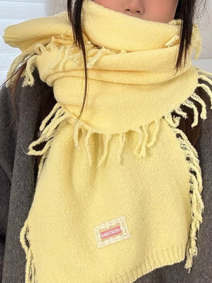 Knitted Fringe Scarf