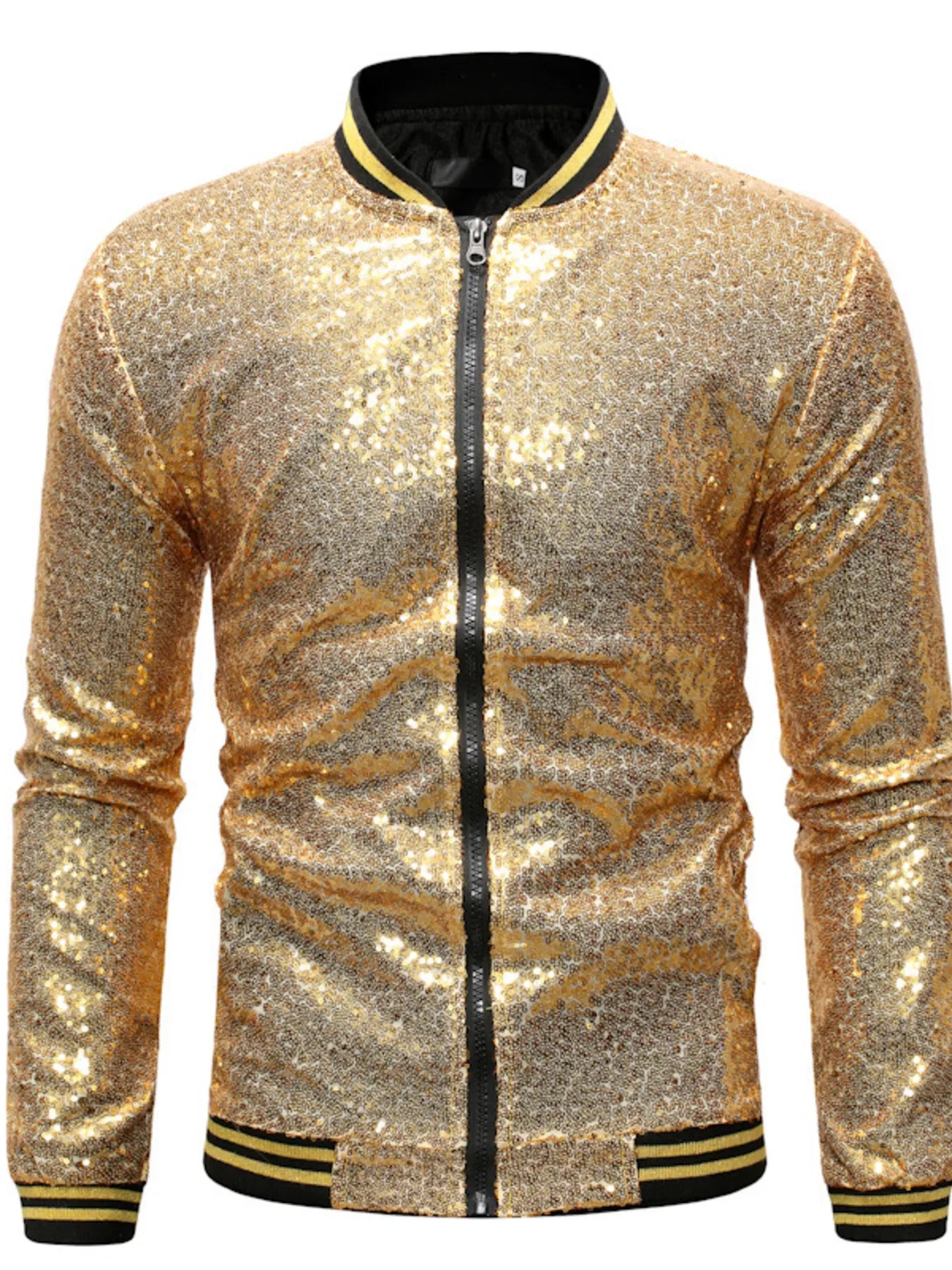 Men's Sequin Zip Up Jacket