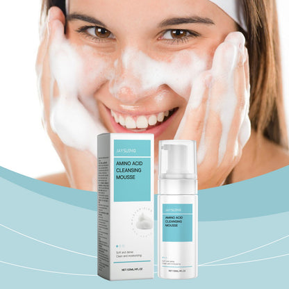 Jaysuing Amino Acid Cleanser Mousse Face Gently Cleanses, Hydrates And Moisturizes Facial Skin Repairing Cleanser
