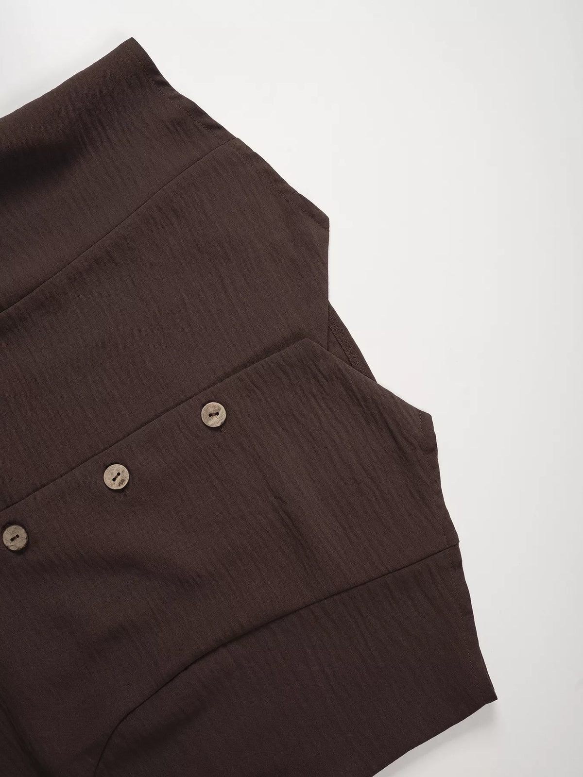 Button-Down Vest & Wide Leg Pants Set