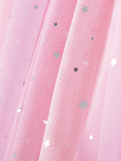 Children's Star Short Sleeve Tulle Dress