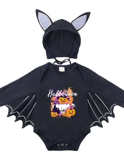 Children's Halloween Bat Bodysuit & Hat Costume Set