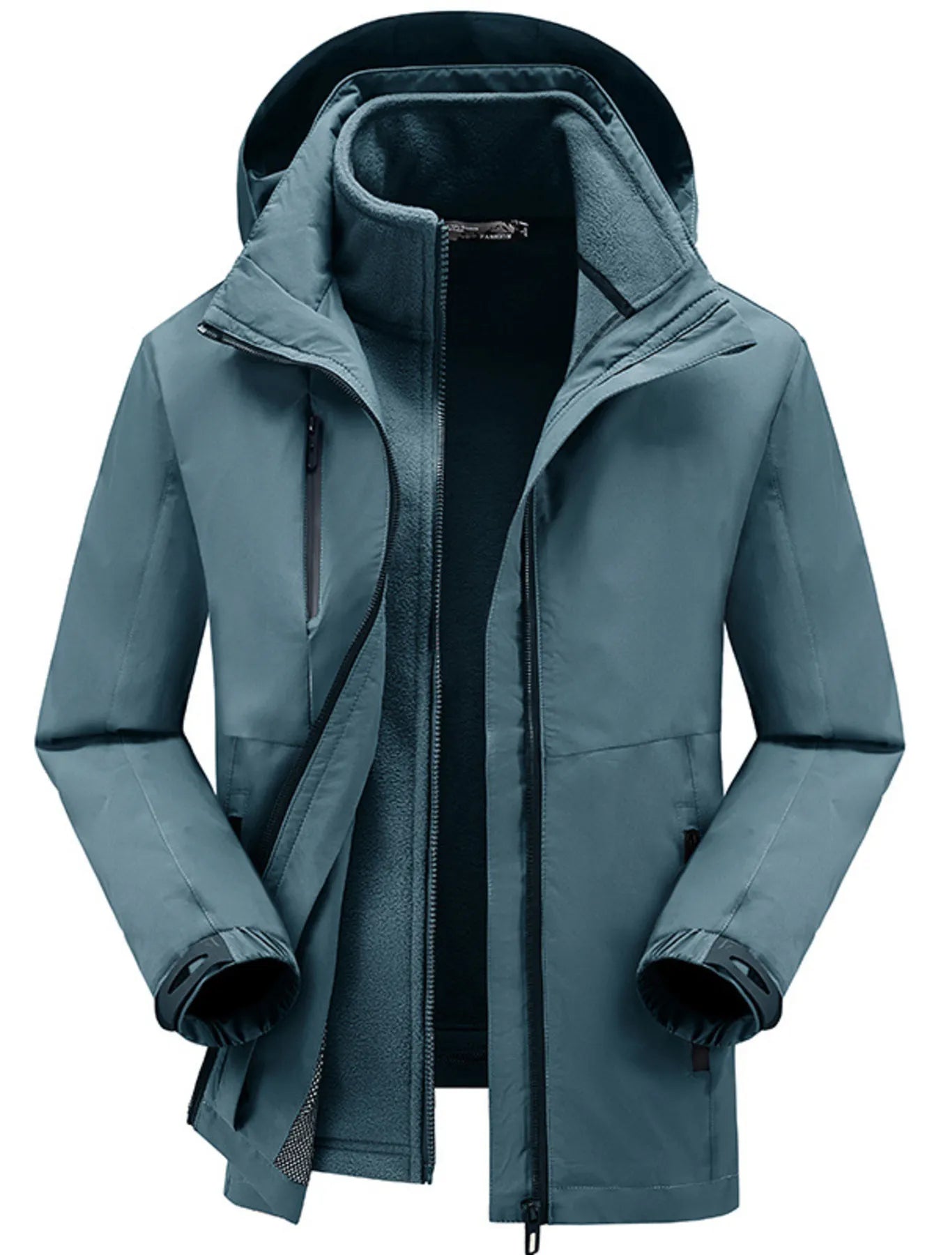 Men's Plus Size Zip Up Hooded Jacket