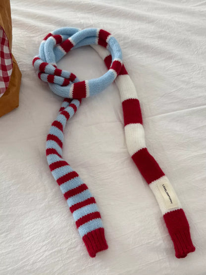Striped Knitted Warm Scarf