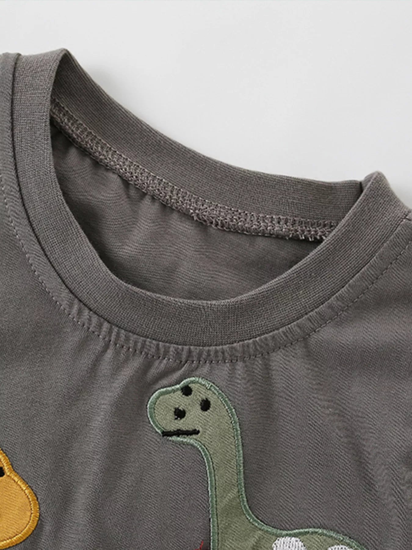 Children's Dinosaur Applique T-Shirt and Shorts Set
