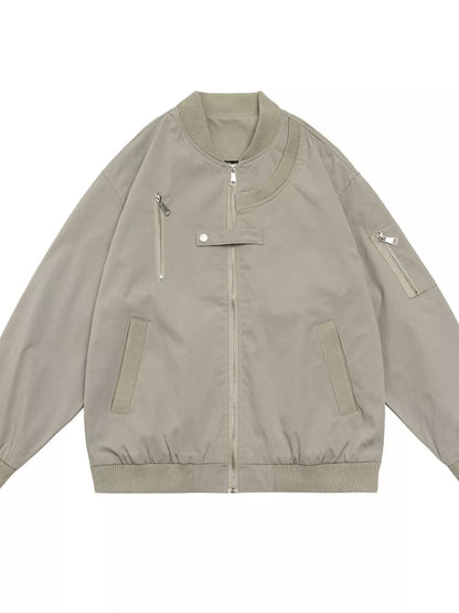 Men's Plus Size Zip Up Long Sleeve Jacket