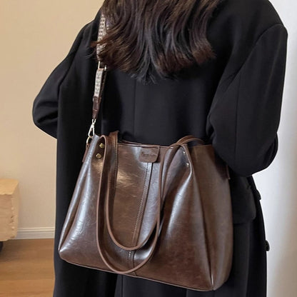 Vintage Style Leather Shoulder Bag