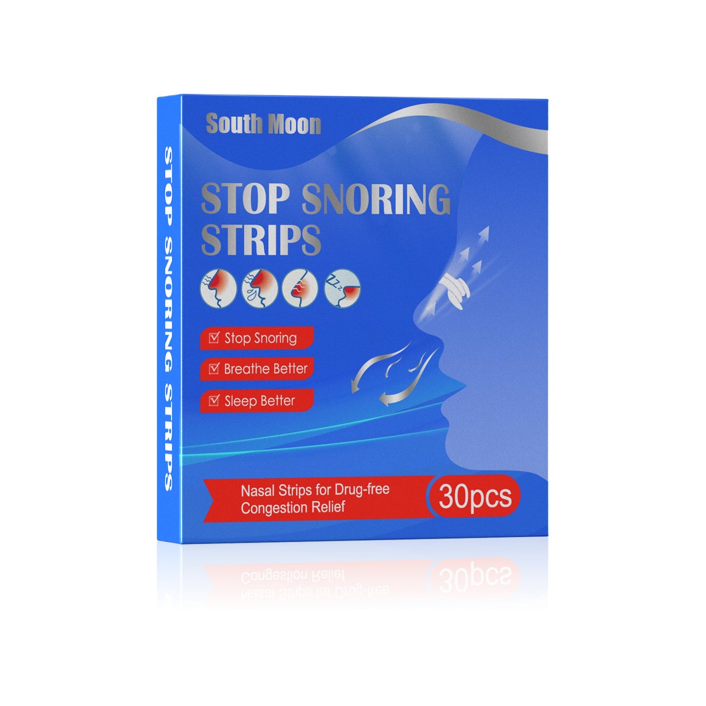 South Moon Relieves Nasal Obstruction Nasal Dilation Discomfort Relieves Sleep Disorders Snoring Nose Ventilation Patch