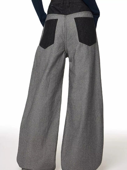 Men's Full Size Wide Leg Button-Fly Jeans Plus Size