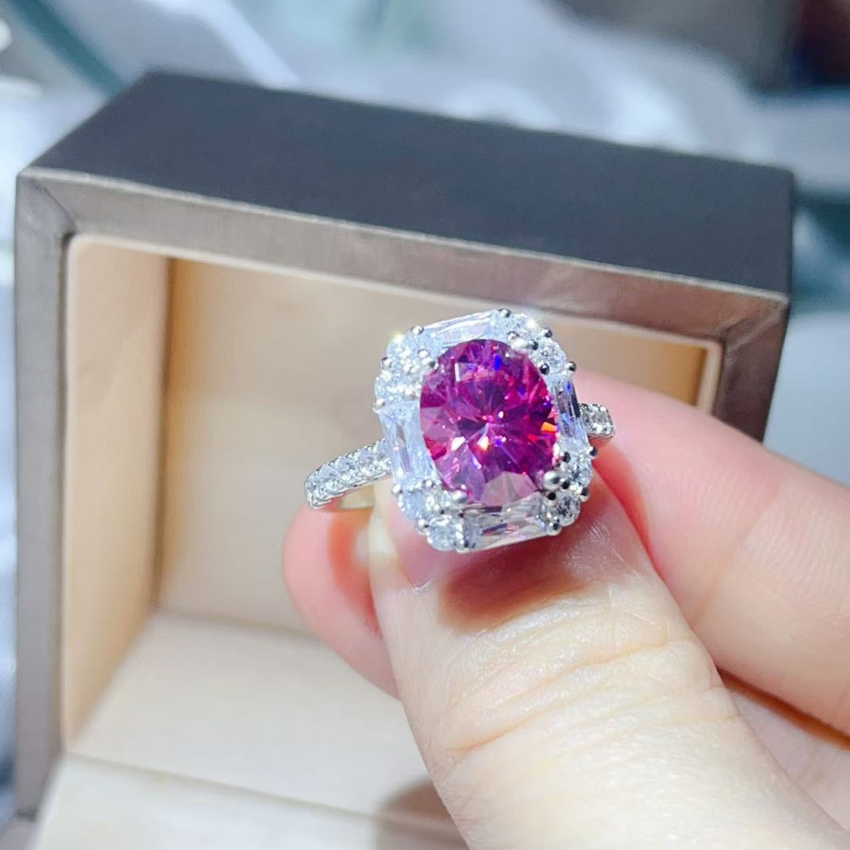 3 Carat Moissanite 925 Sterling Silver Ring