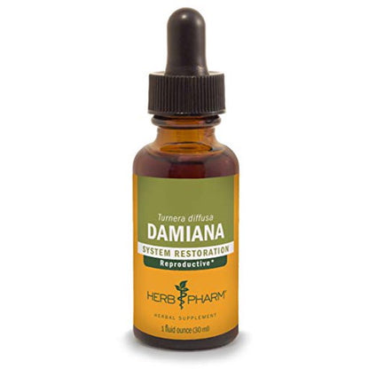 Herb Pharm Damiana Liquid Herbal Extract -Boosts Libido & Mood - 1 Fl Oz