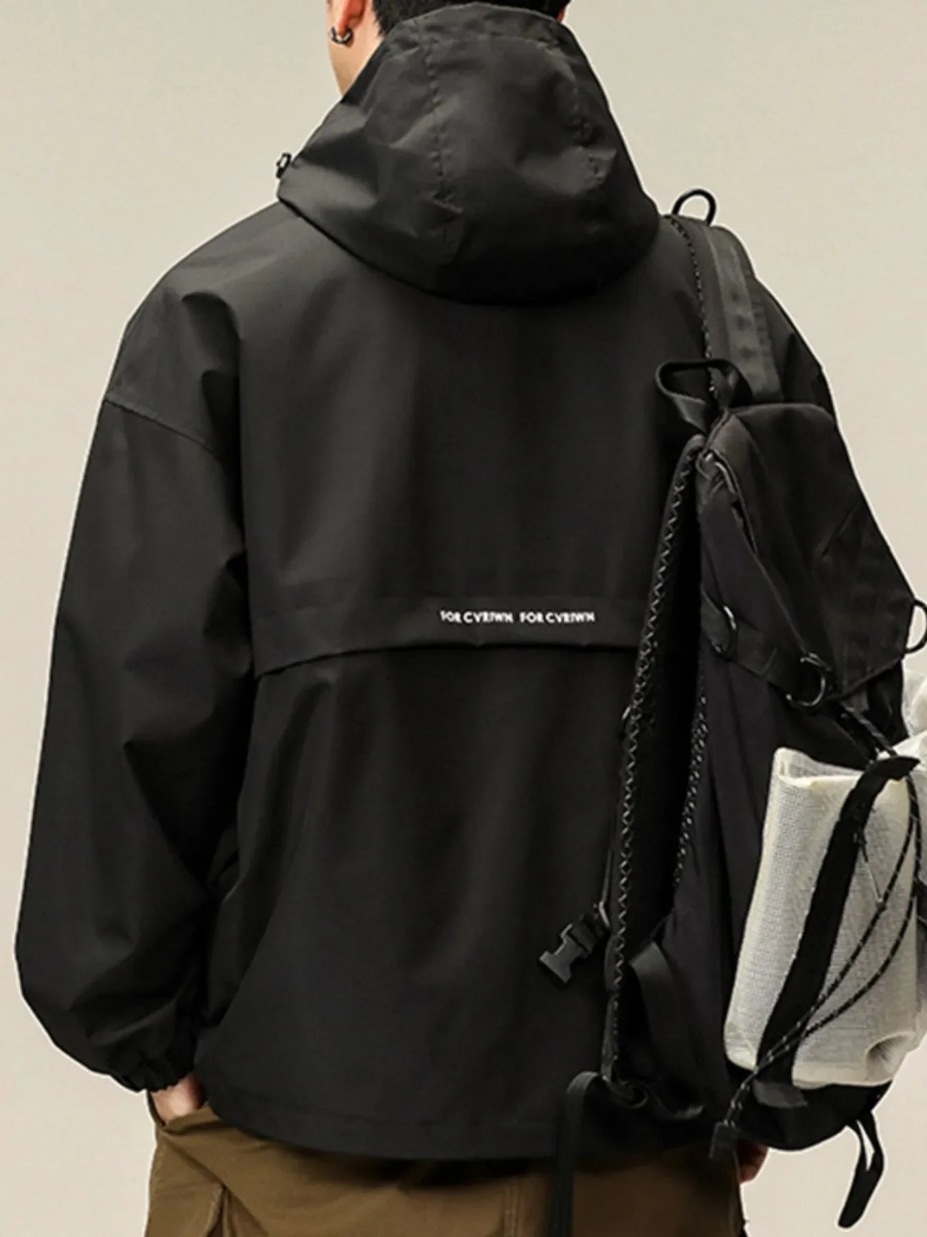 Men's Plus Size Long Sleeve Hooded Jacket