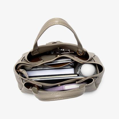 Leather Top Handle Handbag