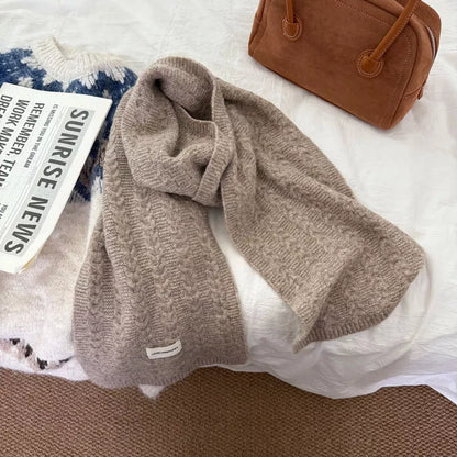Texture Knit Winter Scarf