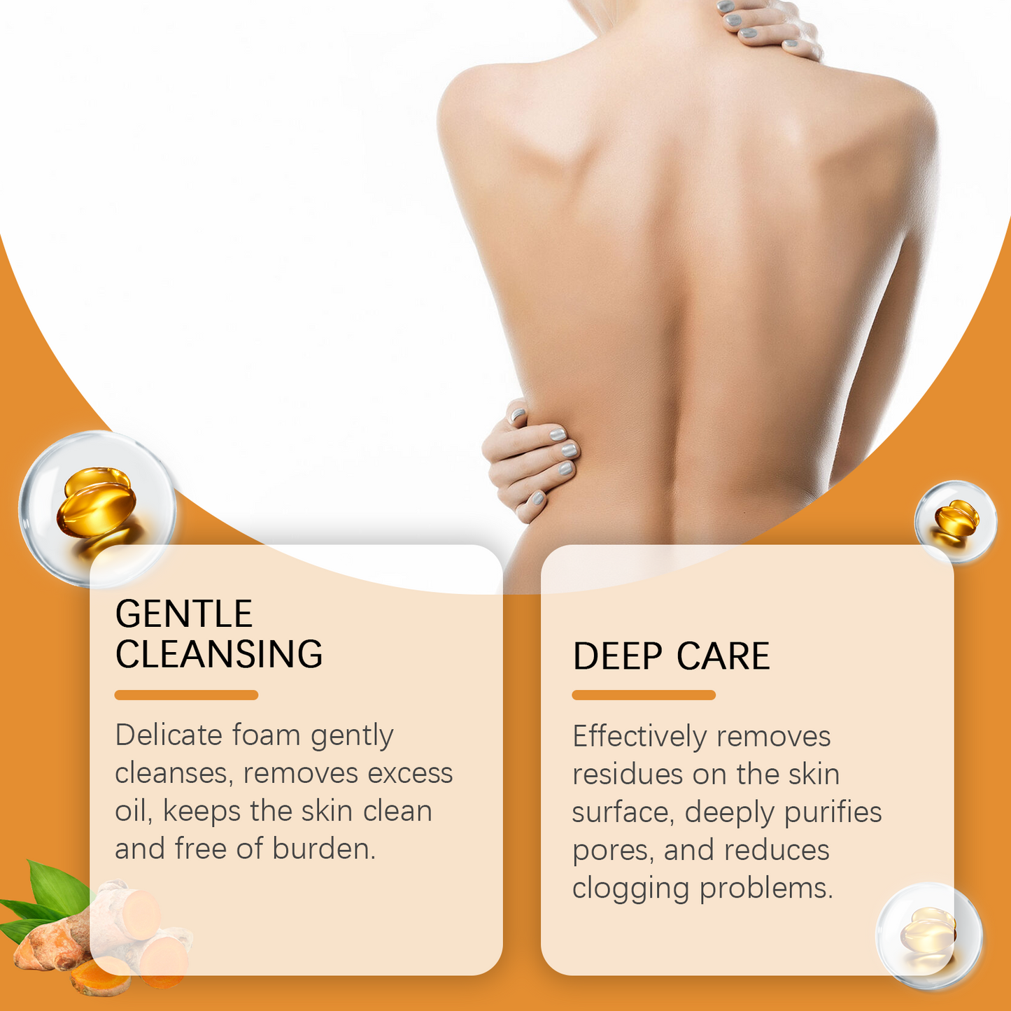 OUHOE Calendula Turmeric Skin Care Soap Gently Cleans Pores And Moisturizes And Nourishes Skin And Body Bath