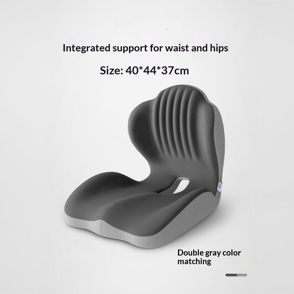 Ergonomic Lumbar Support Seat Cushion - Posture Correcting Memory Foam Chair Pad for Students Office Home Use