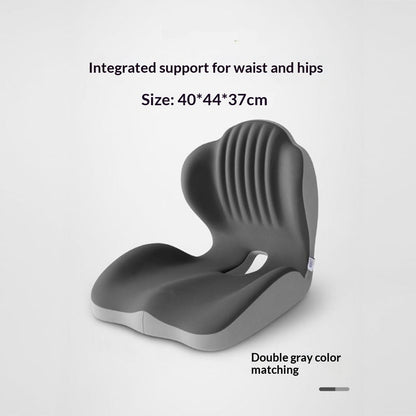 Ergonomic Lumbar Support Seat Cushion - Posture Correcting Memory Foam Chair Pad for Students Office Home Use