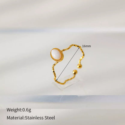 18K Gold-Plated Wave Open Ring