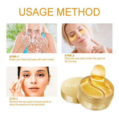 West&Month Gold Snail Eye Patch Hydrating Eye Patch Skin Care Around The Eyes