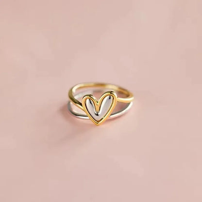 Heart Shape Irregular 925 Sterling Silver Ring