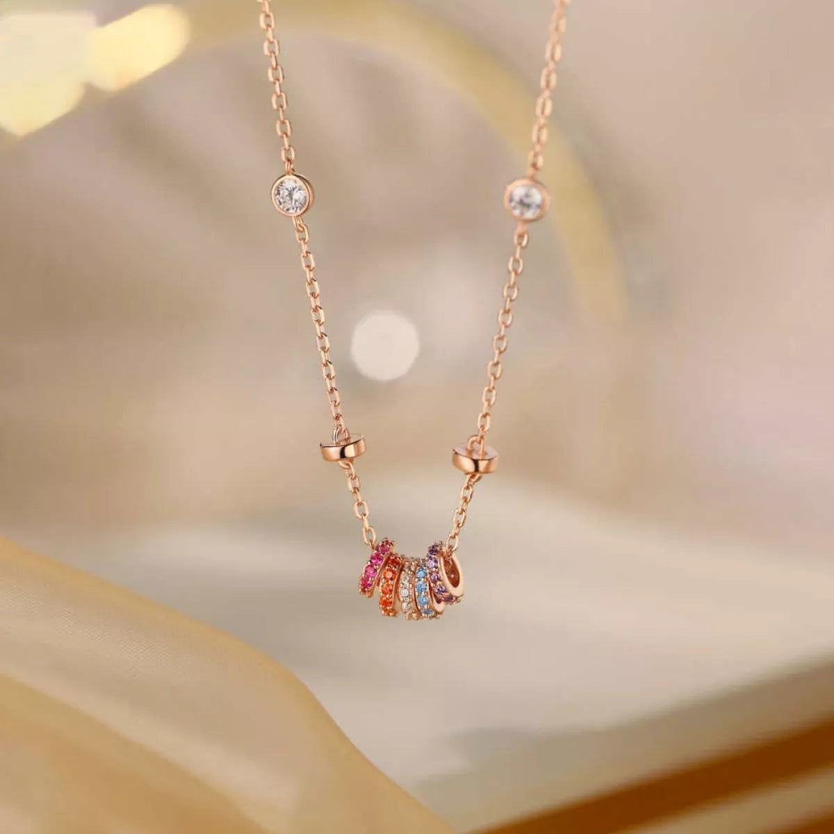 925 Sterling Silver Zircon Pendant Necklace