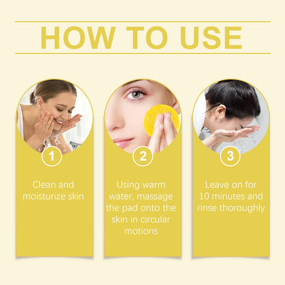Eelhope Turmeric Acid Cleansing Pad Facial Gentle Cleansing Moisturizing Refreshing Skin Care Cleansing Pad