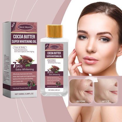 West&Month Cocoa Body Oil, Hydrating, Moisturizing, Refreshing Skin Care And Firming Daily Body Care Oil Cocoa Body Oil, Hydrating, Moisturizing, Refreshing Skin Care And Firming Daily Body Care Oil