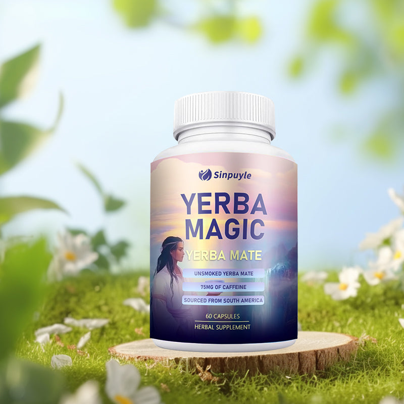 Yerba Magic Yerba Mate Pure Clean Energy Gut Health Supplements Probiotic Digestive Support Capsules Immune Support Daily Wellness 60 Capsules Bottle