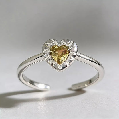 Heart-Shaped Open Ring