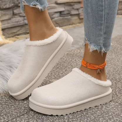 Cozy Plush Lined Platform Slippers