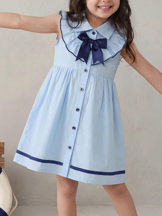 Children's Button Front Sleeveless Dress