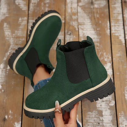 Round Toe Ankle Boots
