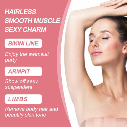 EELHOE Hair Removal Cream, Gentle Depilatory Facial Lip Body Smooth And Delicate Moisturizing Refreshing Depilatory Cream