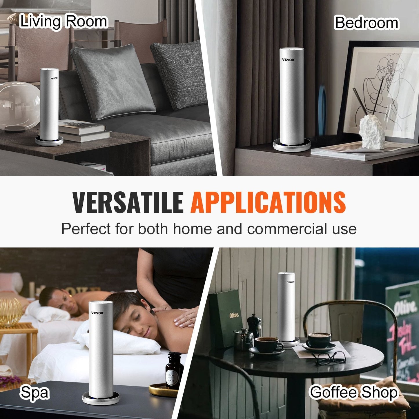 Scent Air Machine For Home, 120ml Bluetooth Smart Cold Air Diffuser, Ft Waterless Essential Oil Scent Air Diffuser, Floor Standing Aromatherapy Machine For Spa, Yoga, Home, Office, Hotel
