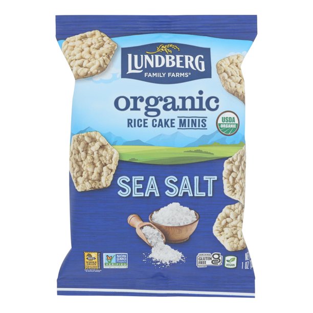 Lundberg Family Farms Mini Sea Salt Rice Cakes, 1 Oz. per Cake, 24-Pack