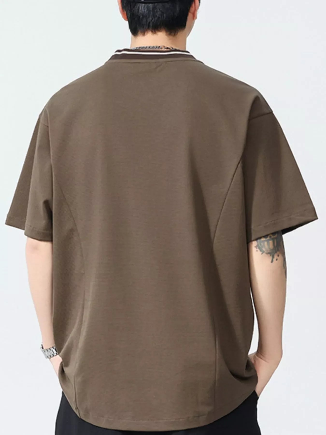 Men's Plus Size Round Neck Short Sleeve Tee
