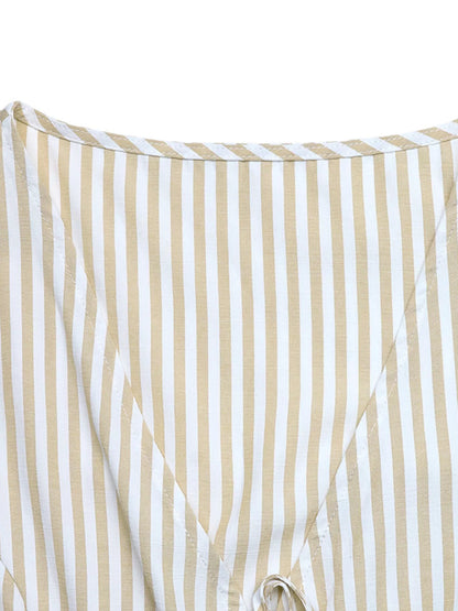 Striped Vest & Wide Leg Pants Set