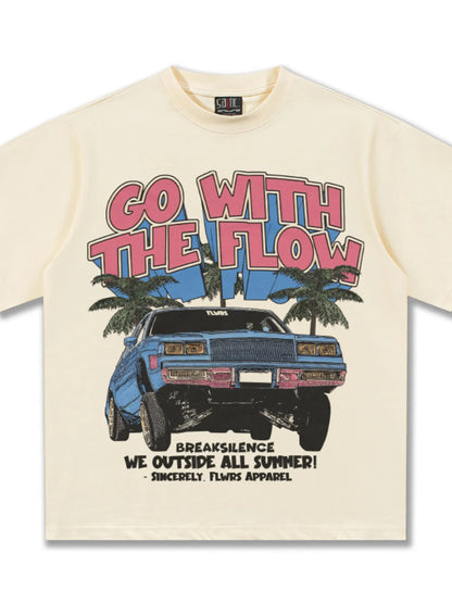 Men's Vintage Washed Graphic Oversized T-Shirt