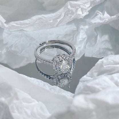 1 Carat Moissanite 925 Sterling Silver Ring
