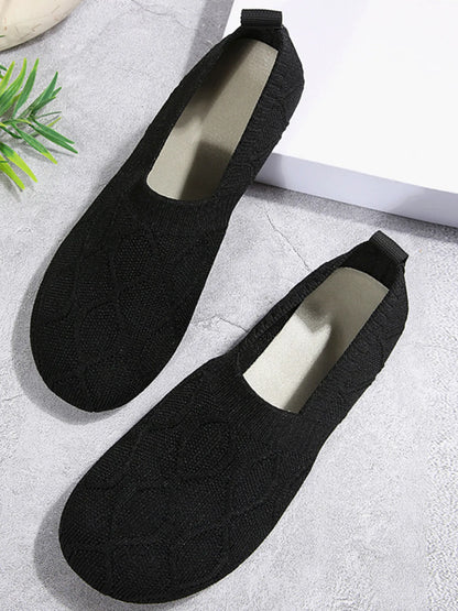 Round Toe Flats Mesh Slip-Ons