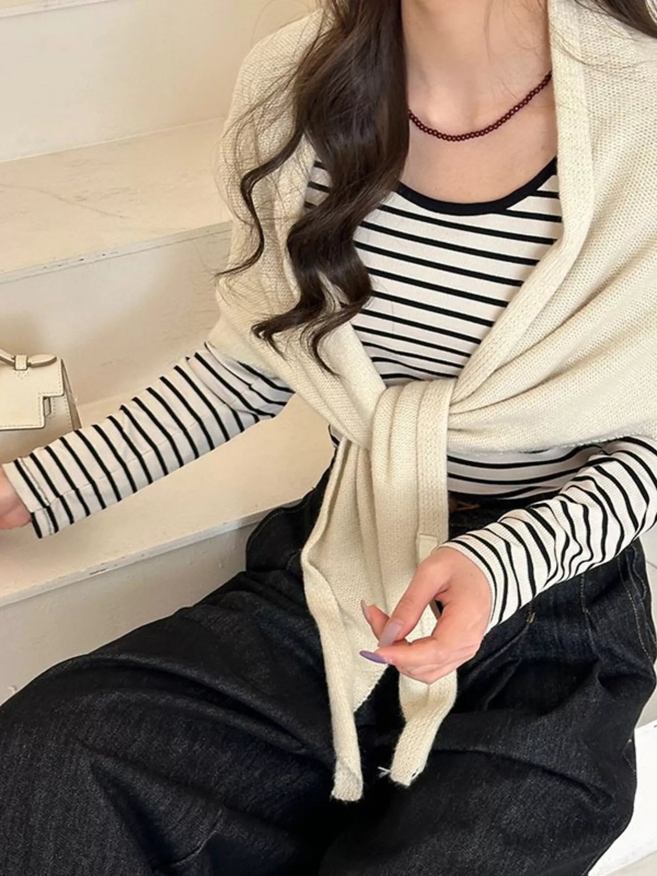 Knitted Solid Color Scarf