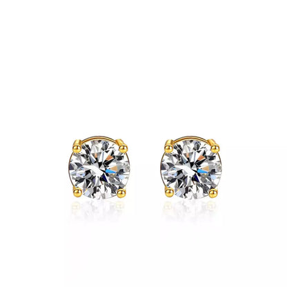 1 Carat Moissanite 925 Sterling Silver Stud Earrings