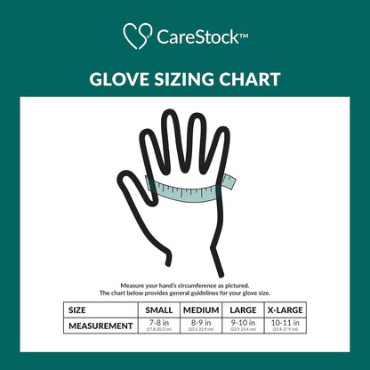 CareStock Vinyl Exam Gloves, Standard Cuff, Clear