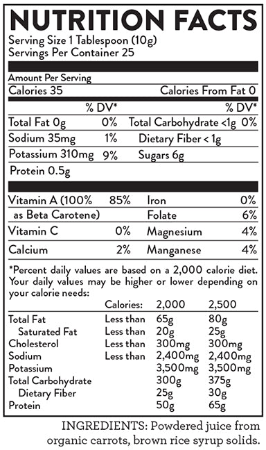 CarrotJuiceMax - Organic Carrot Juice Powder
