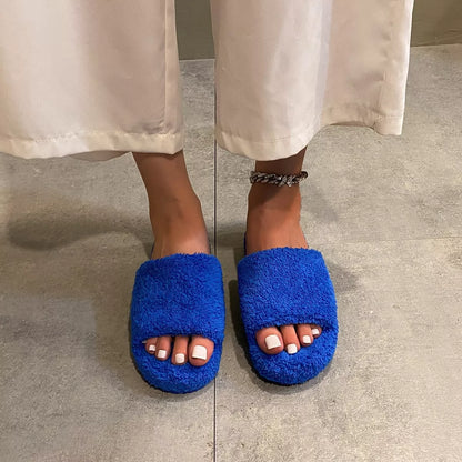 Open Toe Platform Slippers