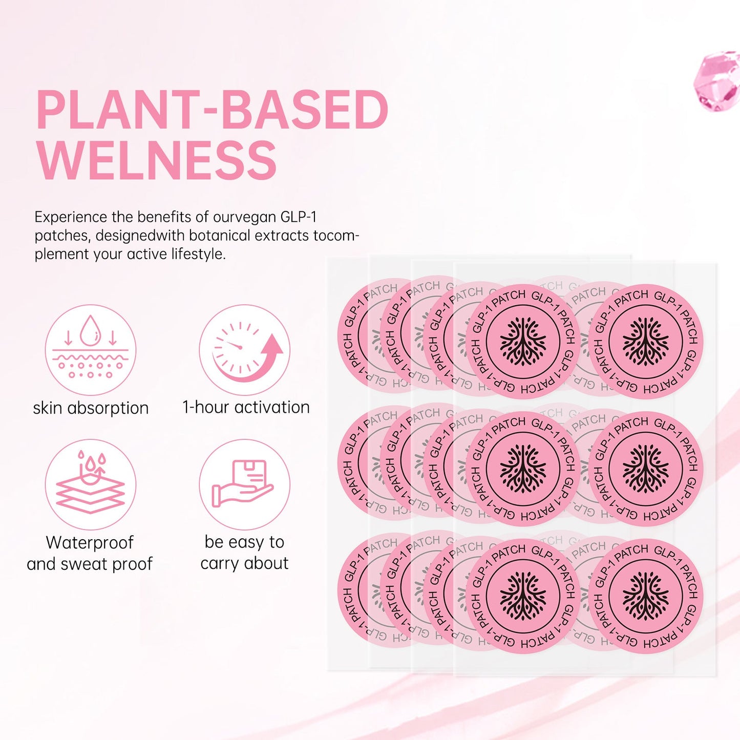 Body Care Patches 30 Pieces GLP Patches For Healthy Shape Support