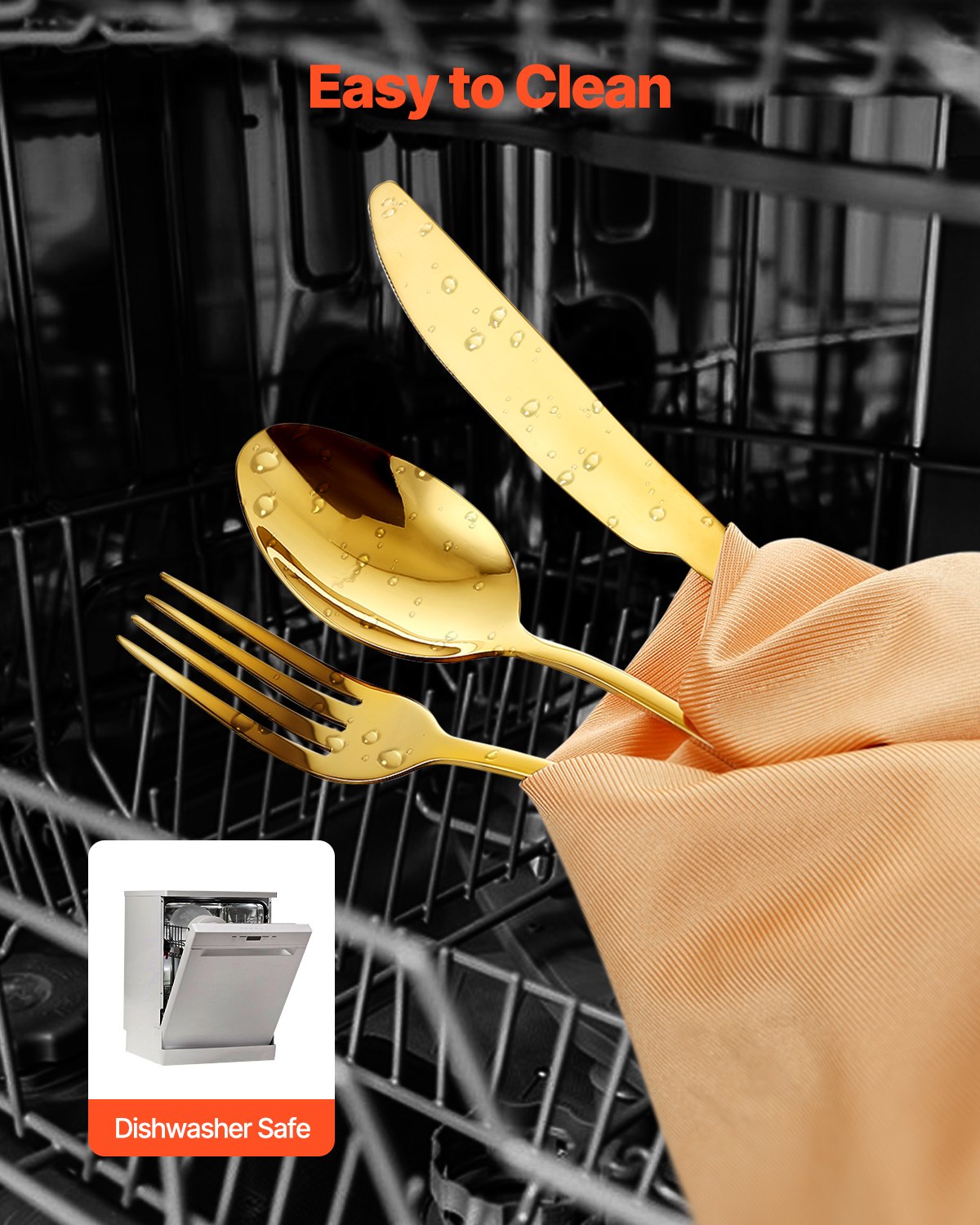 100-Piece Silverware Set Stainless Steel Cutlery Flatware Utensil Kitchen For 20